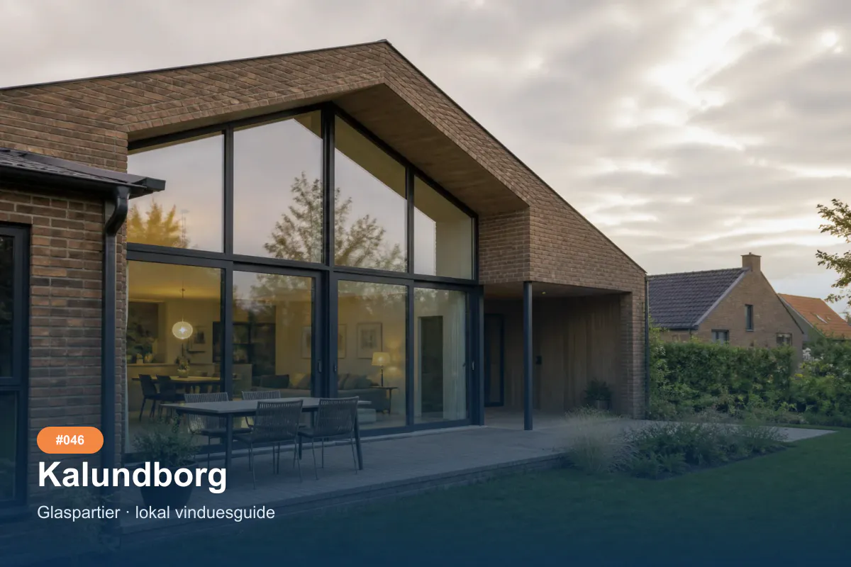 Store glaspartier som inspiration til et vinduesprojekt i Kalundborg